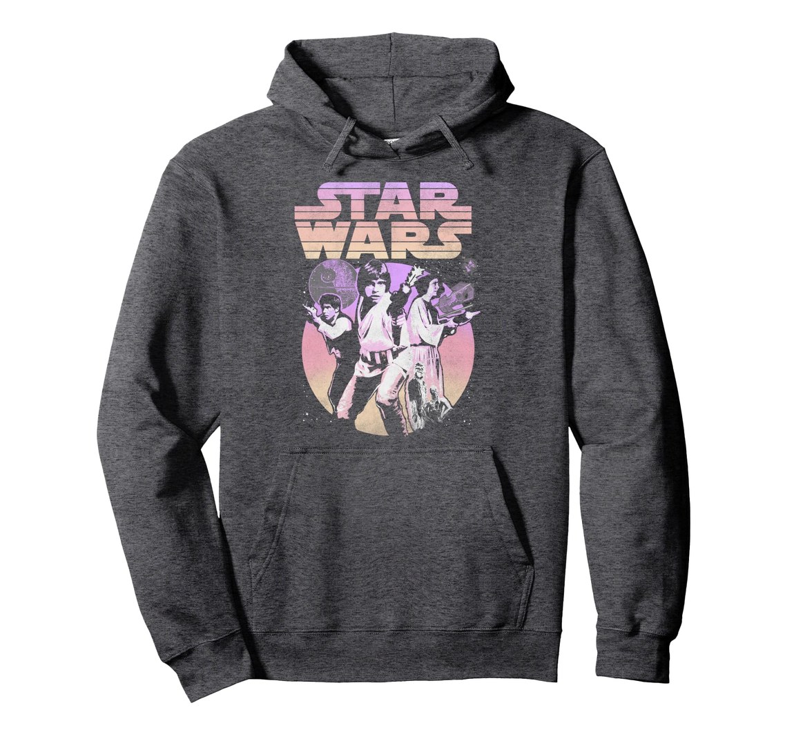 スターウォーズ Star Wars レトロ グラディエント グループポスター デザイン プルオーバー パーカー ユニセックス