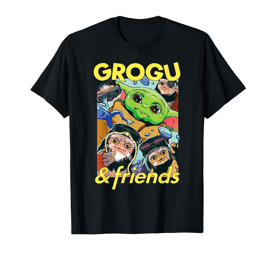 スターウォーズ マンダロリアン The Mandalorian グローグー Grogu アンゼラン Anzellan ポップアート デザイン Tシャツ 半袖