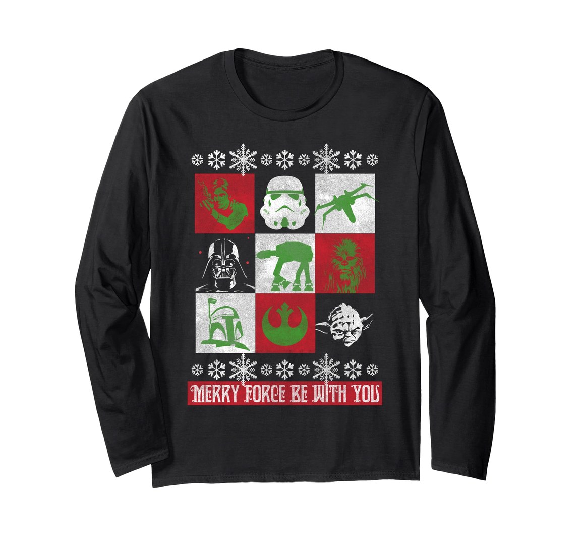 スターウォーズ Star Wars メリー・フォース・ビー・ウィズ・ユー クリスマス Merry Force Be With You Christmas ロングTシャツ 長袖【商品情報】・ ブランド: スター・ウォーズ公式ライセンス・ デザイン: クリスマス メリー・フォース・ビー・ウィズ・ユー・ アイテム種別: ロングTシャツ / 長袖Tシャツ・ スタイル: クルーネック【特徴】・ スター・ウォーズ公式ライセンスを取得した、ホリデーシーズン向けのグラフィックTシャツです。・ 「Merry Force Be With You」のテキストをあしらった、クリスマスにぴったりのデザインです。・ 季節を問わずカジュアルに着こなせる長袖仕様のアイテムです。・ 袖口と裾はダブルステッチで仕上げられた、スタンダードなフィット感のロングスリーブです。■ サイズ表（着用者の身体サイズ目安・1インチ=約2.54cm換算）※海外(米国)規格です。ゆとりを含むため普段のサイズより1つ下を選ぶ方もいます。【メンズ】サイズ胸囲ウエストS89〜94cm74〜79cmM97〜102cm81〜86cmL107〜112cm91〜97cmXL117〜122cm102〜107cmXXL(2XL)127〜132cm112〜117cm3XL137〜142cm122〜127cm【レディース】サイズバストウエストXS84〜86cm64〜66cmS89〜91cm69〜71cmM94〜97cm74〜76cmL99〜104cm79〜84cmXL107〜112cm86〜91cmXXL(2XL)114〜122cm94〜102cm※モニター環境により色味が実物と異なる場合があります。海外倉庫からの入荷のためお届けまでお時間をいただきます。※サイズについて海外規格のため、ご注文前に上記サイズ表を必ずご確認ください。サイズ選び間違いによる交換・返品はお受けできません。