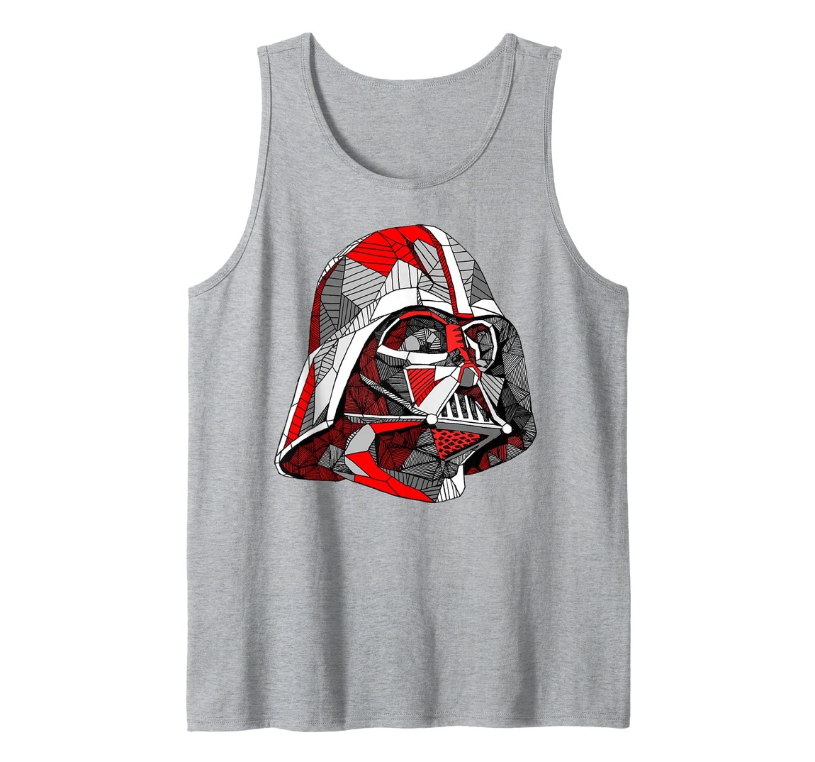 スターウォーズ ダース・ベイダー Darth Vader ラインアート ポートレート タンクトップ メンズ