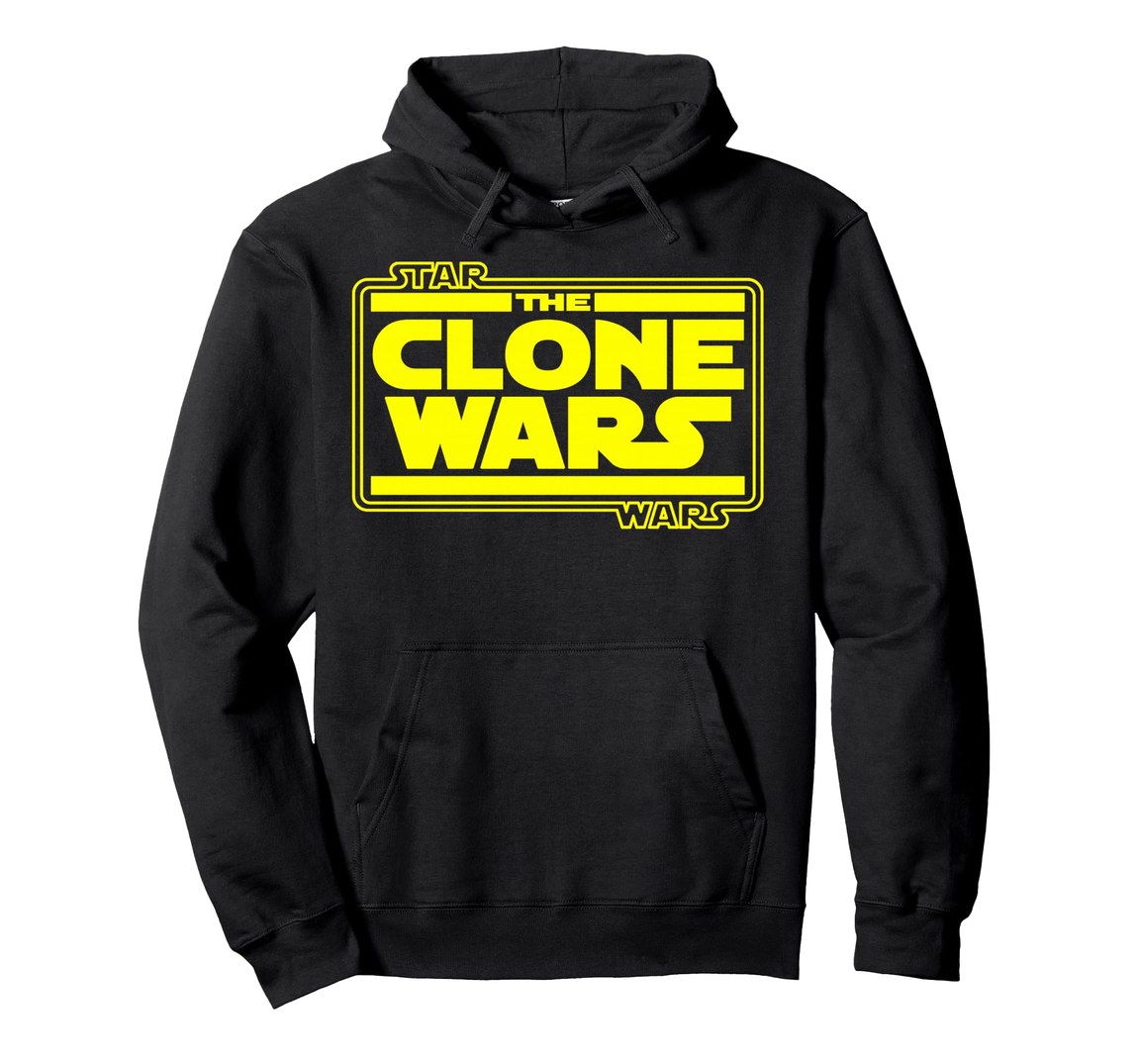 スターウォーズ スター・ウォーズ：クローン・ウォーズ Star Wars: The Clone Wars ロゴ デザイン プルオーバー パーカー 長袖 ユニセックス