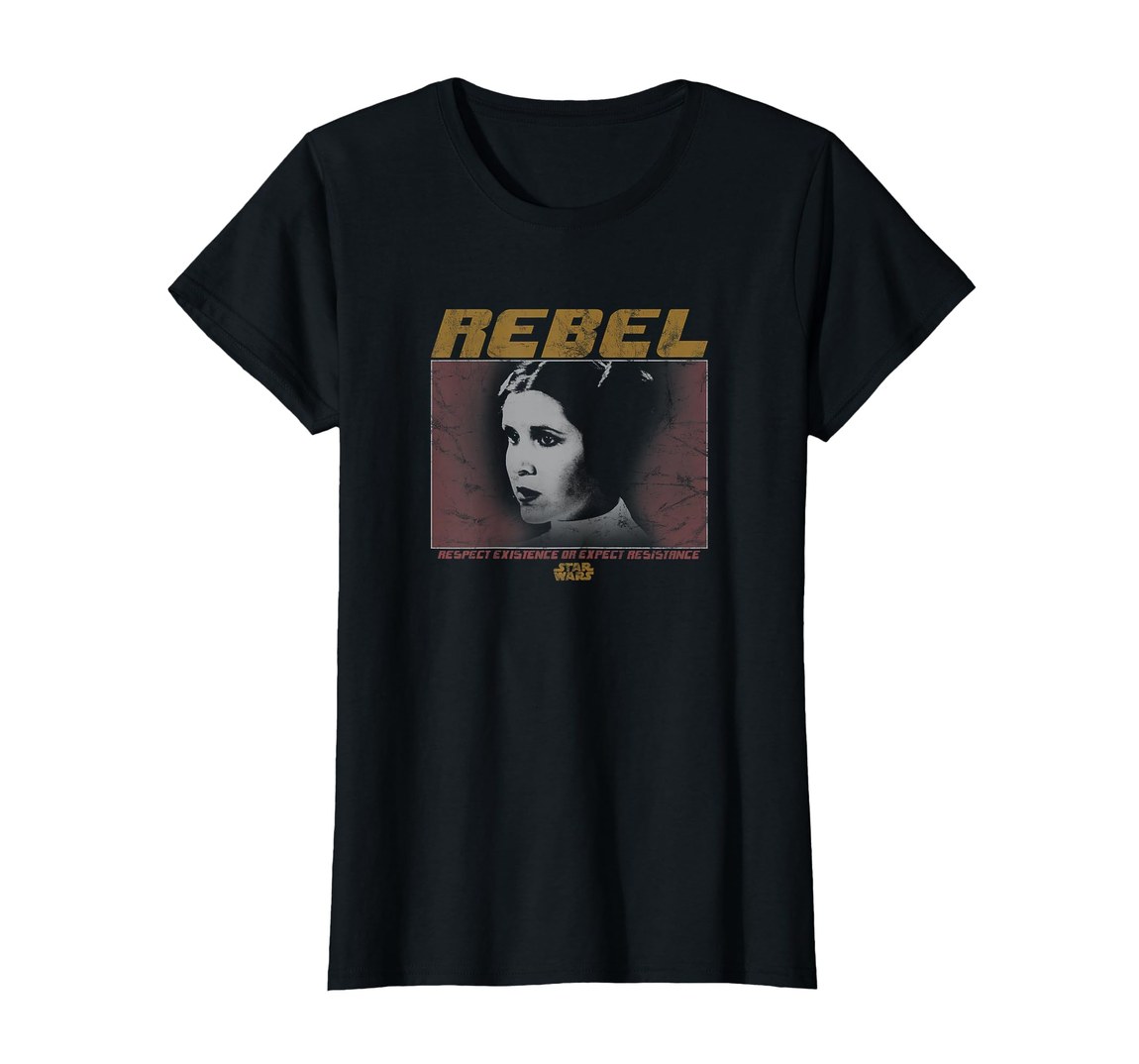 スターウォーズ プリンセス・レイア Princess Leia Rebel Respect Existence 両面プリント Tシャツ 半袖 レディース