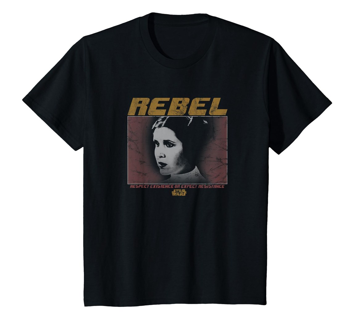 スターウォーズ プリンセス・レイア Princess Leia Rebel Respect Existence 両面プリント Tシャツ 半袖 ユニセックス