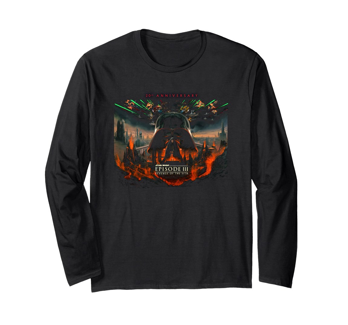 スター・ウォーズ エピソード3／シスの復讐 Star Wars: Episode III - Revenge of the Sith 20周年記念 ロゴ 長袖 Tシャツ ロングTシャツ ユニセックス