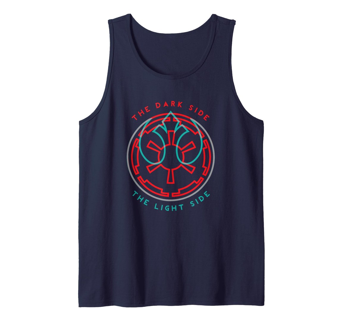 スター・ウォーズ Star Wars 帝国軍 Empire 反乱軍 Rebel ロゴ ダークサイド ライトサイド タンクトップ【商品情報】・ ブランド: スター・ウォーズ 公式ライセンス・ デザイン: 帝国軍・反乱軍 シンボルロゴ・ アイテム種別: タンクトップ・ カラー: ネイビーブルー【特徴】・ 「帝国軍(Empire)」と「反乱軍(Rebel)」両方のロゴが描かれたスター・ウォーズ公式ライセンス商品です・ ダークサイドとライトサイドという物語の根幹をなす二つの勢力を象徴するデザインです・ 洗練されたラインアート手法でロゴが配置されており、スタイリッシュな印象を与えます・ 動きやすく通気性の良いタンクトップ仕様で、夏のレジャーや重ね着などの幅広いスタイルに活用できます■ サイズ表（着用者の身体サイズ目安・1インチ=約2.54cm換算）※海外(米国)規格です。ゆとりを含むため普段のサイズより1つ下を選ぶ方もいます。【メンズ】サイズ胸囲ウエストS89〜94cm74〜79cmM97〜102cm81〜86cmL107〜112cm91〜97cmXL117〜122cm102〜107cmXXL(2XL)127〜132cm112〜117cm3XL137〜142cm122〜127cm※モニター環境により色味が実物と異なる場合があります。海外倉庫からの入荷のためお届けまでお時間をいただきます。※サイズについて海外規格のため、ご注文前に上記サイズ表を必ずご確認ください。サイズ選び間違いによる交換・返品はお受けできません。