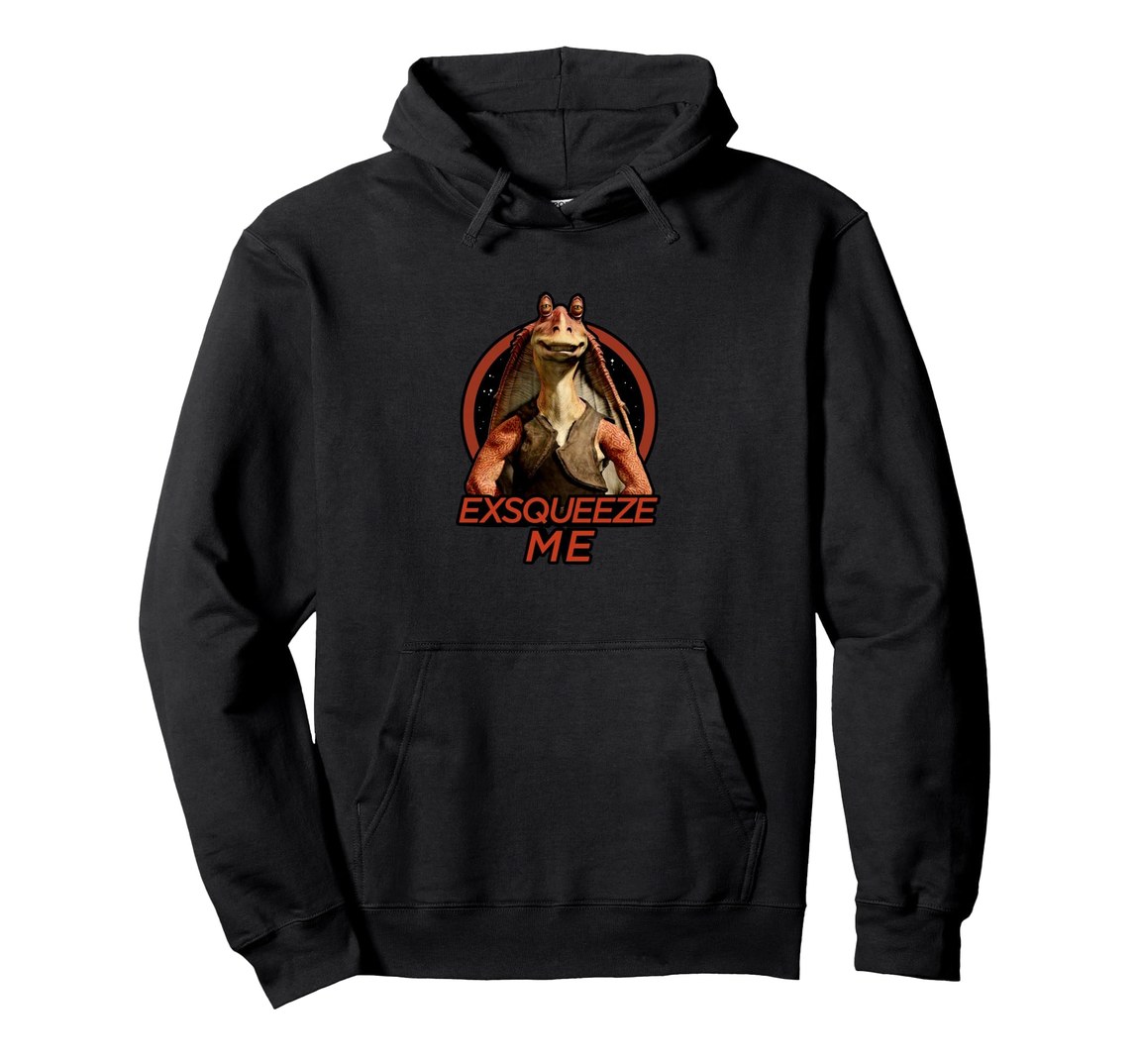 スターウォーズ Star Wars ジャー・ジャー・ビンクス Jar Jar Binks Exsqueeze Me プルオーバー パーカー 長袖【商品情報】・ ブランド: スターウォーズ公式ライセンス・ デザイン: ジャー・ジャー・ビンクス Exsqueeze Me グラフィック・ アイテム種別: パーカー (プルオーバー)・ カラー: ブラック【特徴】・ スターウォーズシリーズに登場するジャー・ジャー・ビンクスをモチーフにした公式ライセンスアパレルです・ 彼の代表的なセリフである「Exsqueeze Me」のフレーズを組み合わせた、遊び心のあるグラフィックデザインです・ 落ち着いたブラックの生地にキャラクタープリントが映える、ファンに嬉しいアイテムです・ 性別を問わず着用いただけるユニセックス仕様の、長袖プルオーバーパーカーです■ サイズ表（着用者の身体サイズ目安・1インチ=約2.54cm換算）※海外(米国)規格です。ゆとりを含むため普段のサイズより1つ下を選ぶ方もいます。【ユニセックス】サイズ胸囲ウエストS89〜94cm74〜79cmM97〜102cm81〜86cmL107〜112cm91〜97cmXL117〜122cm102〜107cmXXL(2XL)127〜132cm112〜117cm3XL137〜142cm122〜127cm※モニター環境により色味が実物と異なる場合があります。海外倉庫からの入荷のためお届けまでお時間をいただきます。※サイズについて海外規格のため、ご注文前に上記サイズ表を必ずご確認ください。サイズ選び間違いによる交換・返品はお受けできません。