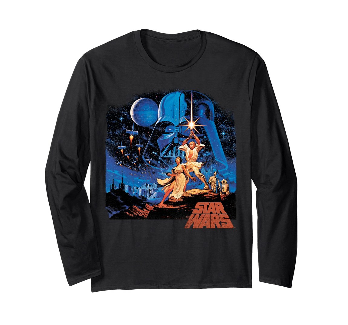 スターウォーズ エピソード4 新たなる希望 Star Wars A New Hope クラシック ヴィンテージ ポスター デザイン ロングTシャツ 長袖【商品情報】・ ブランド: スターウォーズ 公式ライセンス・ デザイン: エピソード4 新たなる希望 ヴィンテージ ポスター・ アイテム種別: ロングTシャツ・ スリーブ: 長袖【特徴】・ 映画「スター・ウォーズ エピソード4／新たなる希望」の公開当時の劇場ポスターをモチーフにしたグラフィックデザインです。・ ルーク・スカイウォーカー、レイア姫、ダース・ベイダー、チューバッカ、C-3PO、R2-D2など主要キャラクターが描かれたアイコニックなビジュアルです。・ スター・ウォーズの原点であるクラシックなアートワークを再現した、公式ライセンス商品です。・ カジュアルな着こなしに最適な長袖のロングTシャツ仕様で、季節を問わず着用可能です。■ サイズ表（着用者の身体サイズ目安・1インチ=約2.54cm換算）※海外(米国)規格です。ゆとりを含むため普段のサイズより1つ下を選ぶ方もいます。【メンズ】サイズ胸囲ウエストS89〜94cm74〜79cmM97〜102cm81〜86cmL107〜112cm91〜97cmXL117〜122cm102〜107cmXXL(2XL)127〜132cm112〜117cm3XL137〜142cm122〜127cm【レディース】サイズバストウエストXS84〜86cm64〜66cmS89〜91cm69〜71cmM94〜97cm74〜76cmL99〜104cm79〜84cmXL107〜112cm86〜91cmXXL(2XL)114〜122cm94〜102cm※モニター環境により色味が実物と異なる場合があります。海外倉庫からの入荷のためお届けまでお時間をいただきます。※サイズについて海外規格のため、ご注文前に上記サイズ表を必ずご確認ください。サイズ選び間違いによる交換・返品はお受けできません。
