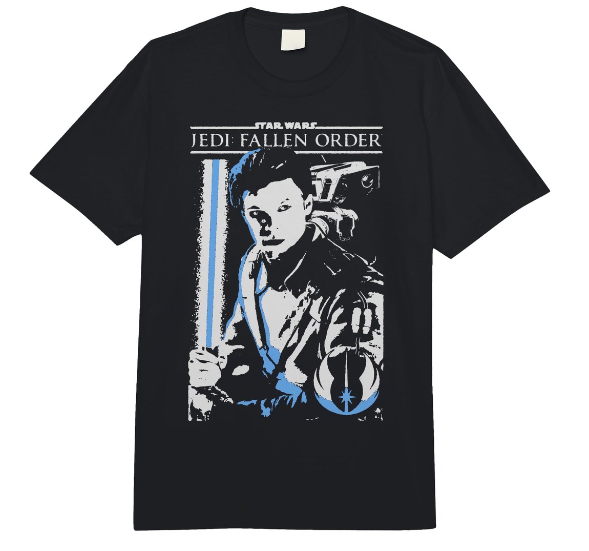 スターウォーズ ジェダイ：フォールン・オーダー カル・ケスティス Cal Kestis ツートーン ポートレート Tシャツ 半袖 ユニセックス
