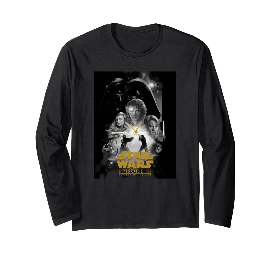 スター・ウォーズ エピソード3／シスの復讐 Star Wars: Episode III Revenge of the Sith ポスター アート グラフィック ロングTシャツ 長袖 ユニセックス
