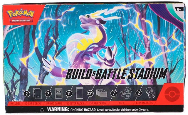 ポケモン英語版 2023 Scarlet & Violet Build & Battle Stadium Box ビルド&バトル スタジアム 11パック入り 40枚デッキ2個同梱