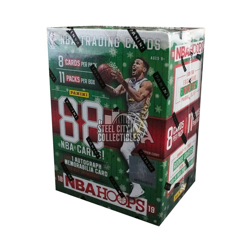 PRODUCT DETAILS NBA 2018-19 Panini Hoops Holiday Basketball Blaster Box【商品仕様】1ボックス：11パック1パック：8枚総枚数：88枚【ボックス封入内容（メーカー公表の平均）】・直筆サインカードまたはメモラビリアカード：1枚【ランダム封入（パラレル・インサート・サイン等）】・限定のWinterパラレルを収録。・Luka Doncic選手やTrae Young選手ら2018-19 NBAドラフトクラスの初ルーキーカードを封入。・Hot Signatures RookiesやHot Signaturesにて、トップルーキー、現役スター選手、レジェンド選手の直筆サインを収録。・25枚限定の希少なRed Hotバージョンをラインナップ。・NBAのスターやレジェンドをフィーチャーしたBase Hoops Tributeインサートを収録。【ご注意】・海外版（北米流通）の未開封ボックスです。カード・パッケージのテキストは英語表記です。・封入はランダムで、特定カードの封入を保証するものではありません。 ■ 商品について 海外輸入品（説明書は英語表記の場合あり） ■ ご注意 ・掲載画像は実物に近い色味になるよう調整しておりますが、ご利用の環境により差異が生じる場合があります。・複数店舗で在庫を共有しているため、ご注文後に在庫切れとなる場合がございます。 ■ 納期について お届けの目安を必ずご確認ください。 海外正規ルート仕入れ品 海外ブランド ▼ 海外正規ブランド店 正規代理店 ▼ 当 店 ※本商品は並行輸入品です 製造元は正規品と同一のブランド・メーカーです。当店では海外正規ルートより仕入れた商品を取り扱っております。流通ルートが異なるのみで、商品自体に違いはございません。 ── 当店の商品について ── 正規品のみ取り扱い 海外正規店・正規代理店から商品を直接仕入れ、国内に輸入して販売しております。 日本未入荷・海外限定モデルも多数 日本未入荷・海外限定モデルも多数取り扱っております。サイズ・カラー違いや海外限定で販売された製品など、日本では手に入りにくいアイテムをお届けいたします。 お求めやすい価格の理由 海外市場での価格差や流通ルートの違いにより、国内販売価格よりお求めやすくなっております。品質はそのままに、よりお手頃な価格でお届けいたします。 安心保証 ご使用前に万が一、製品に不具合がございました場合は、交換または商品代金のご返金にて対応させていただきます。商品到着後5日以内にご連絡ください。 ご注意 海外からの輸入品となります。海外輸送のため、外箱に軽微なスレ等がある場合がございますが、商品本体には影響ございません。 ※在庫状況は仕入先の在庫情報をもとに出来る限り正確に表示しておりますが、取寄せ商品のため、タイミングによりご注文後に欠品・キャンセルとなる場合がございます。 お探しの商品がございましたら、お気軽にご相談ください。