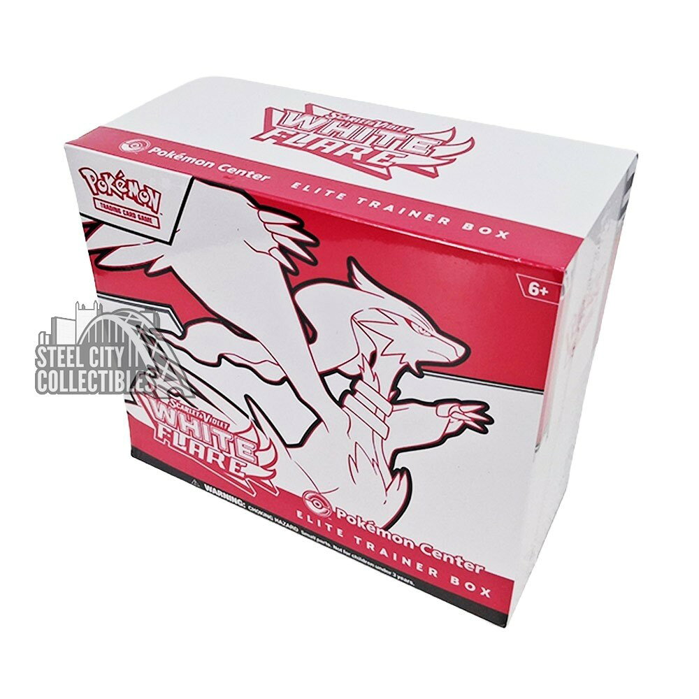PRODUCT DETAILS Scarlet & Violet White Flare Pokemon Center Elite Trainer Box【商品仕様】パック数：11パック1パック枚数：10枚総枚数：157枚【ボックス封入内容（メーカー公表の平均）】・Scarlet & Violet White Flare ブースターパック：11パック・トルネロス選手 フルアート箔押しプロモカード（ポケモンセンターロゴ入り）：1枚・トルネロス選手 フルアート箔押しプロモカード：1枚・カードスリーブ：65枚・ポケモンTCGエネルギーカード：45枚・Scarlet & Violet White Flare プレイヤーズガイド・ダメージカウンターダイス：6個・競技用コインフリップダイス：1個・プラスチック製コンディションマーカー：2個・仕切り板付き収納ボックス・オンライン版コードカード【ランダム封入（パラレル・インサート・サイン等）】・伝説のポケモン、レシラムex選手やケルディオex選手をランダム封入・ポカブ選手、ミジュマル選手、エンブオー選手、ダイケンキ選手などの進化ラインを収録・モンスターボール柄のパラレルカードを収録・各ポケモンのスペシャルイラストレーション版をランダム封入・イッシュ地方の様々なポケモンを多数収録【ご注意】・海外版（北米流通）の未開封ボックスです。カード・パッケージのテキストは英語表記です。・封入はランダムで、特定カードの封入を保証するものではありません。 ■ 商品について 海外輸入品（説明書は英語表記の場合あり） ■ ご注意 ・掲載画像は実物に近い色味になるよう調整しておりますが、ご利用の環境により差異が生じる場合があります。・複数店舗で在庫を共有しているため、ご注文後に在庫切れとなる場合がございます。 ■ 納期について お届けの目安を必ずご確認ください。 海外正規ルート仕入れ品 海外ブランド ▼ 海外正規ブランド店 正規代理店 ▼ 当 店 ※本商品は並行輸入品です 製造元は正規品と同一のブランド・メーカーです。当店では海外正規ルートより仕入れた商品を取り扱っております。流通ルートが異なるのみで、商品自体に違いはございません。 ── 当店の商品について ── 正規品のみ取り扱い 海外正規店・正規代理店から商品を直接仕入れ、国内に輸入して販売しております。 日本未入荷・海外限定モデルも多数 日本未入荷・海外限定モデルも多数取り扱っております。サイズ・カラー違いや海外限定で販売された製品など、日本では手に入りにくいアイテムをお届けいたします。 お求めやすい価格の理由 海外市場での価格差や流通ルートの違いにより、国内販売価格よりお求めやすくなっております。品質はそのままに、よりお手頃な価格でお届けいたします。 安心保証 ご使用前に万が一、製品に不具合がございました場合は、交換または商品代金のご返金にて対応させていただきます。商品到着後5日以内にご連絡ください。 ご注意 海外からの輸入品となります。海外輸送のため、外箱に軽微なスレ等がある場合がございますが、商品本体には影響ございません。 ※在庫状況は仕入先の在庫情報をもとに出来る限り正確に表示しておりますが、取寄せ商品のため、タイミングによりご注文後に欠品・キャンセルとなる場合がございます。 お探しの商品がございましたら、お気軽にご相談ください。