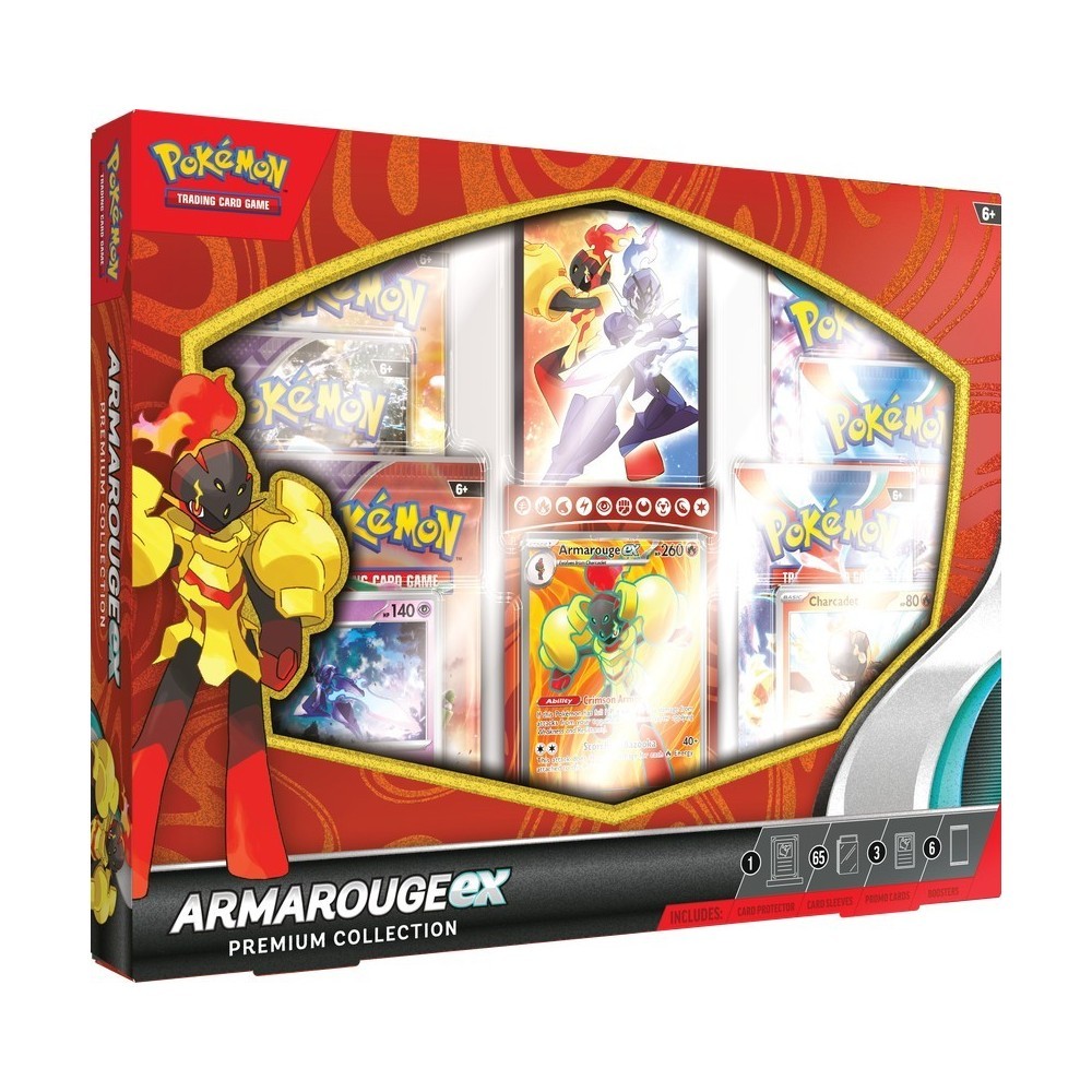 ポケモン英語版 Pokemon Armarouge ex Premium Collection Box グレンアルマex プロモカード スリーブ マグネットホルダー 6パック入り