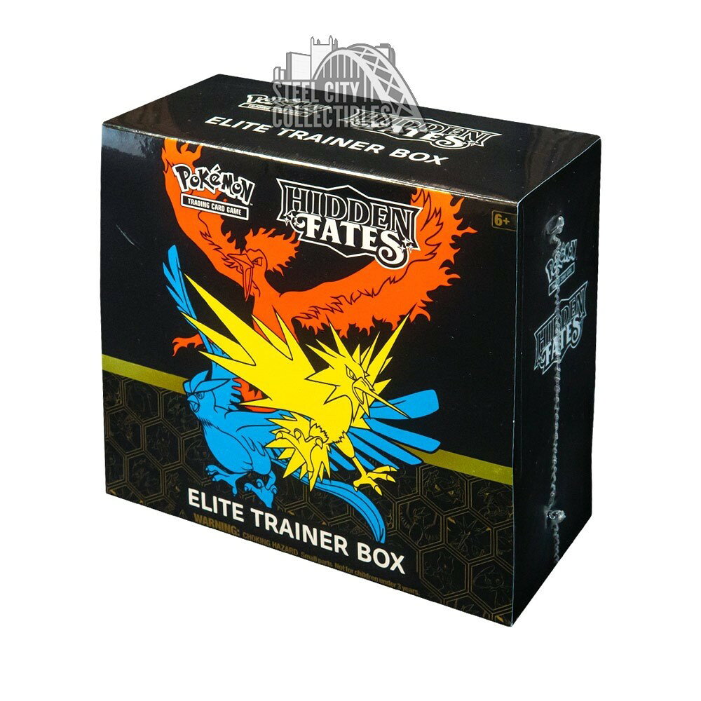 ポケモン英語版 2019 Pokemon Hidden Fates Elite Trainer Box ホビーボックス Moltres & Zapdos & Articuno-GX プロモ封入