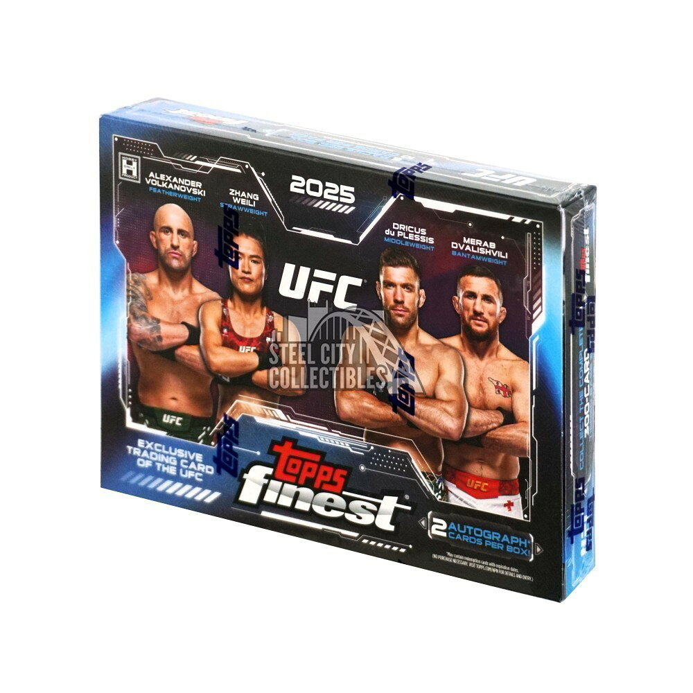 UFC 2025 Topps Finest UFC Hobby Box ホビーボックス トレーディングカード 直筆サイン2枚封入