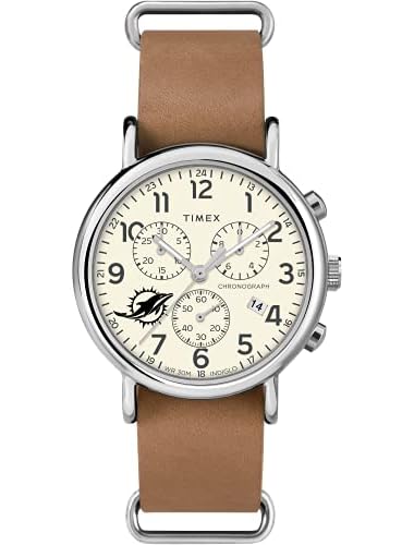 Timexタイメックス メンズ NFL プライド 40mm 腕時計 マイアミ・ドルフィンズ ブラックFastWrapストラップ