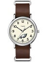 Timexタイメックス トリビュート メンズ NFL スカウト 40mm クォーツ ファブリックストラップ ブラック 20 カジュアル 腕時計 (モデル: TWZFEAGMWYZ)