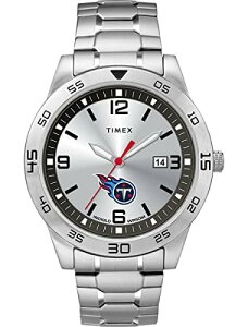 Timexタイメックス トリビュート メンズ NFL サイテーション 42mm 腕時計 テネシー・タイタンズ ステンレススチール エクスパンションバンド