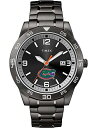 Timexタイメックス トリビュート メンズ カレッジエイト アクレーム 42mm 腕時計 フロリダ・ゲイターズ ブラックスチール エクスパンションバンド
