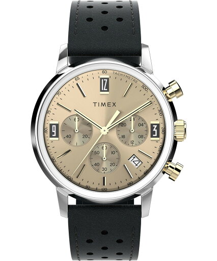 Timexタイメックス メンズ マーリン 40mm ウォッチ ブラウン ストラップ アザー ダイアル ツートーン ケース Timexタイメックス メンズ マーリン 40mm ウォッチ ブラウン ストラップ アザー ダイアル ツートーン ケース