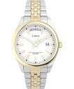 Timexタイメックス レガシー 36mm ウォッチ ツートン ブレスレット ホワイト ダイヤル ツートン ケース