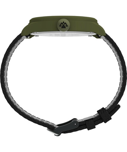 Timexタイメックス メンズ エクスペディション ノース トラップロック 43mm ウォッチ ブラック ストラップ ブラック ダイアル グリーン ケース