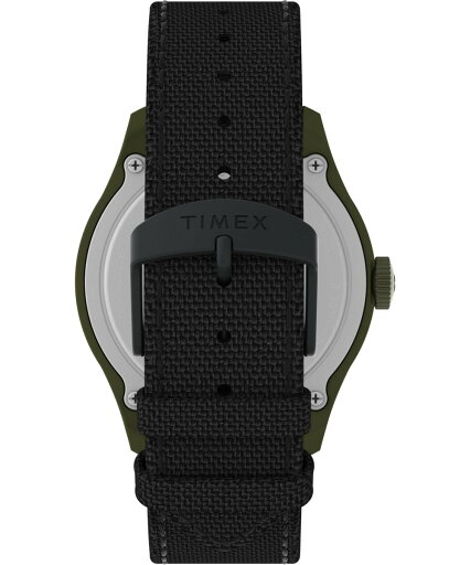 Timexタイメックス メンズ エクスペディション ノース トラップロック 43mm ウォッチ ブラック ストラップ ブラック ダイアル グリーン ケース