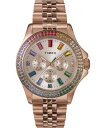 Timexタイメックス レディース カイア 40mm ウォッチ ローズゴールドトーン ブレスレット ローズゴールドトーン ダイアル ローズゴールドトーン ケース