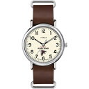 Timexタイメックス メンズ NFL ウィークエンダー 40mm ウォッチ アトランタ ファルコンズ ブラウン 本革 スリップスルー ストラップ
