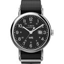 Timexタイメックス メンズ ウィークエンダー 40mm ウォッチ ブラック ストラップ ブラック ダイアル シルバートーン ケース