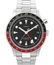Timexタイメックス メンズ ウォーターベリー トラディショナル 39mm ウォッチ ステンレススチール ブレスレット ブラックダイヤル ステンレススチール ケース