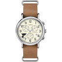 Timexタイメックス トリビュート メンズ NHL ウィークエンダー クロノ 40mm クォーツ レザーストラップ ブラウン 20 カジュアルウォッチ セントルイス ブルース