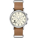 Timexタイメックス トリビュート メンズ NFL ウィークエンダー クロノ 40mm ウォッチ ダラス カウボーイズ タン ジェニュイン レザー スリップスルー ストラップ