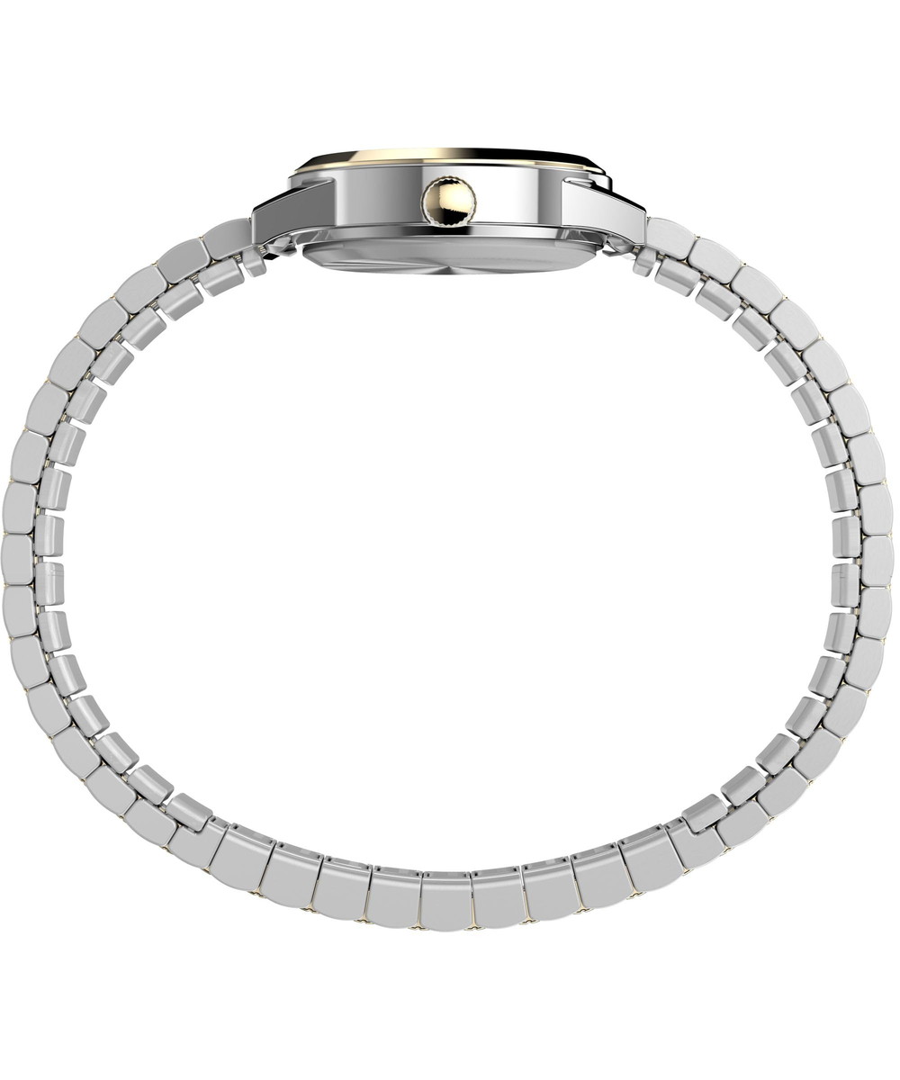 Timexタイメックス ウィメンズ メイン ストリート 25mm ウォッチ ツートーン エキスパンション バンド マザー オブ パール ダイヤル ツートーン ケース