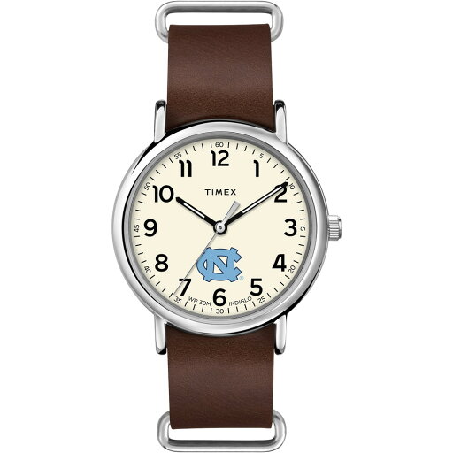 Timexタイメックス トリビュート メンズ カレッジエイト ウィークエンダー 40mm ウォッチ ノースカロライナ ターヒールズ ブラウン 本革 スリップスルー ストラップ Timexタイメックス トリビュート メンズ カレッジエイト ウィークエンダー 40mm ウォッチ ノースカロライナ ターヒールズ ブラウン 本革 スリップスルー ストラップ