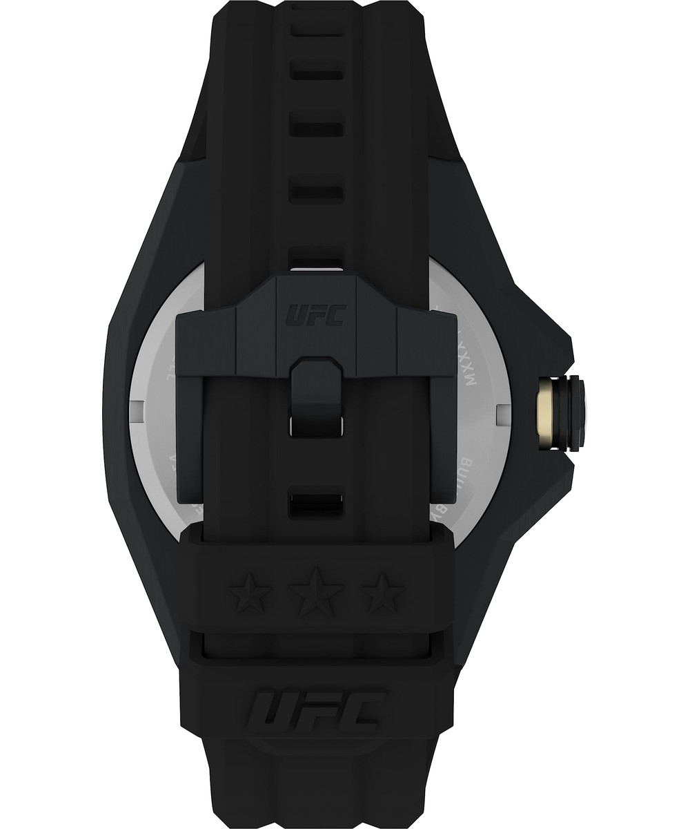 Timexタイメックス UFC メンズ プロ 44mm ウォッチ ブラック ストラップ ブラック ダイヤル ブラック ケース