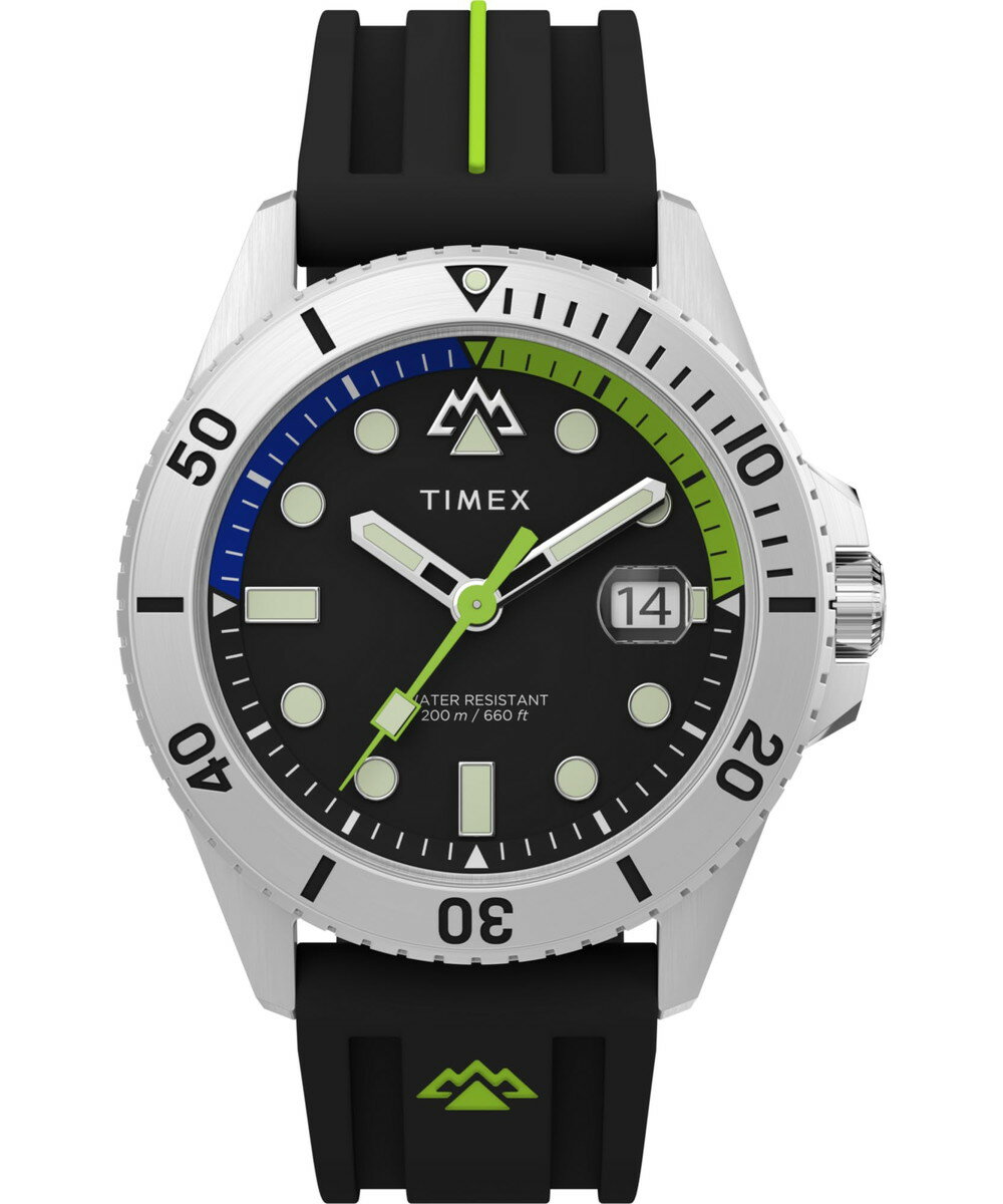 Timexタイメックス メンズ エクスペディション ノース アンカレッジ 43mm ウォッチ ブラック ストラップ ブラック ダイアル ステンレススチール ケース