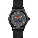 Timexタイメックス メンズ カレッジエイト スカウト 40mm 腕時計 バージニア カバリアーズ ブラック ファブリック ストラップ