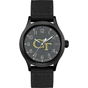 Timexタイメックス トリビュート メンズ カレッジエイト スカウト 40mm 腕時計 ジョージア工科大学 イエロージャケッツ ブラックファブリックストラップ