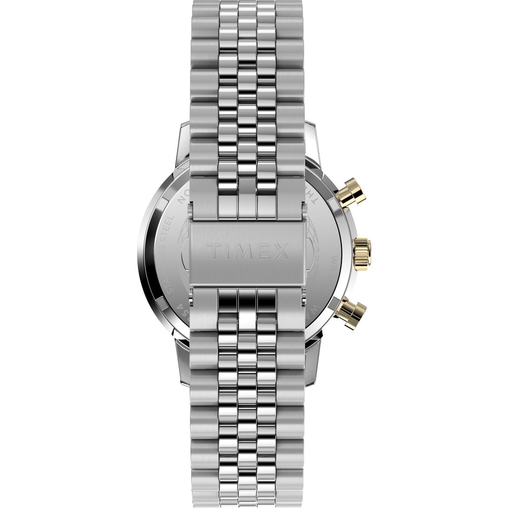 Timexタイメックス メンズ マーリン クォーツ クロノグラフ 40mm 腕時計 ステンレススチール ブレスレット シャンパンダイヤル ツートン ケース