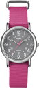 Timex レディース T2N834 Weekender ミッドサイズ スリップスルー ピンク ナイロンストラップ腕時計
