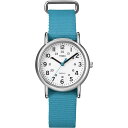 Timex レディース T2N836 Weekender ブルー ナイロン スリップスルーストラップ腕時計