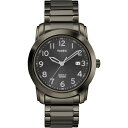 Timex メンズ T2P135 Highland Street グレー ステンレススチールエクスパンションバンド腕時計
