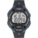 Timex メンズ Ironman Triathlon Classic 30 38mm 腕時計 ブルー&ブラックケース ブラックレジンストラップ
