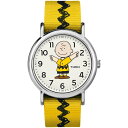 TIMEX ユニセックス TW2R41100 Weekender 38mm Peanuts チャーリー・ブラウン ナイロンスリップスルーストラップ腕時計