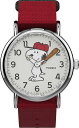 Timex ユニセックス 大人用 アナログ クラシック クォーツ腕時計 ナイロンストラップ Snoopy TW2R41400