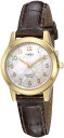 Timex レディース TW2R63600 Essex Avenue ブラウンクロコパターンレザーストラップ腕時計