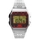 Timex T80 x Space Invaders 34mm 腕時計 - シルバートーン ステンレススチールブレスレット