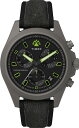 Timex メンズ Expedition North Field Post 43mm 腕時計 - ブラックストラップ ブラックダイアル チタンケース