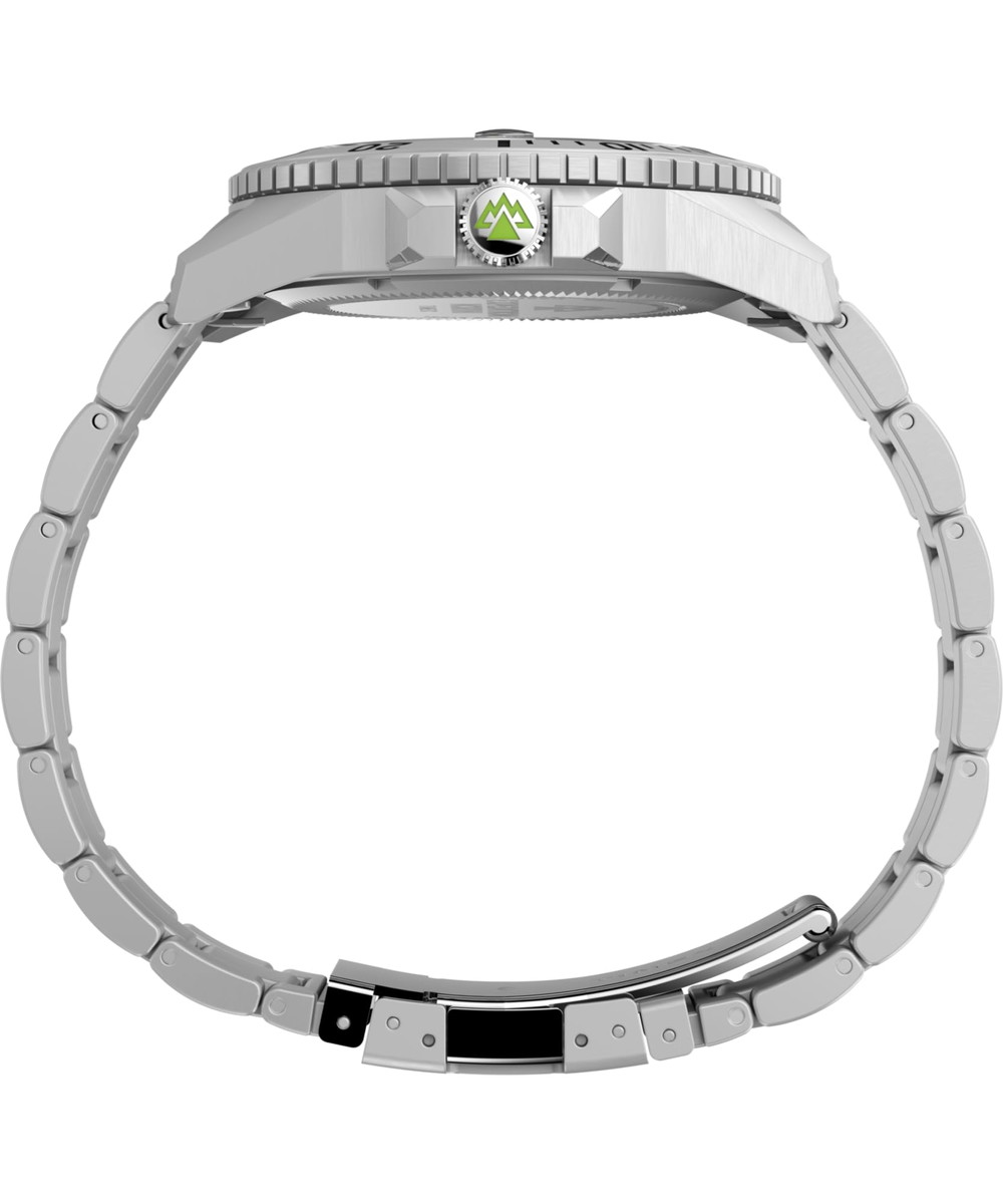 Timex メンズ Expedition North Anchorage 43mm 腕時計 - ステンレススチールブレスレット ブラックダイアル ステンレススチールケース